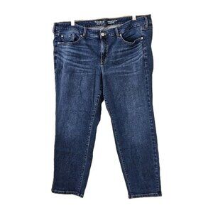 Torrid Jean Women 24S Short Blue Perfect Boyfriend Ankle Vintage Stretch Western